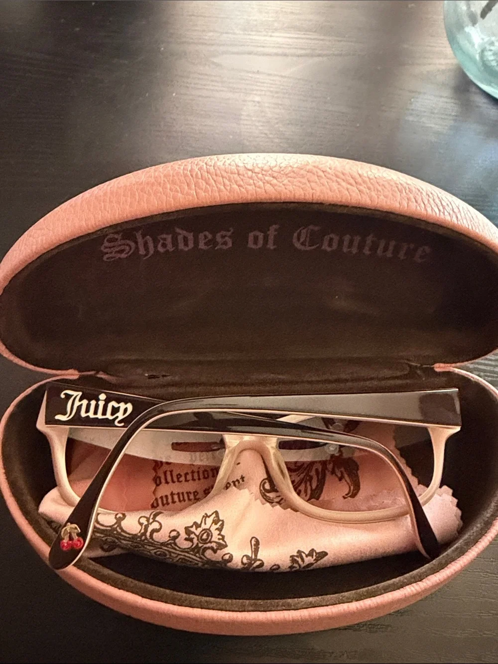 Juicy Couture Black Frames with Pink Temples Sunglasses
